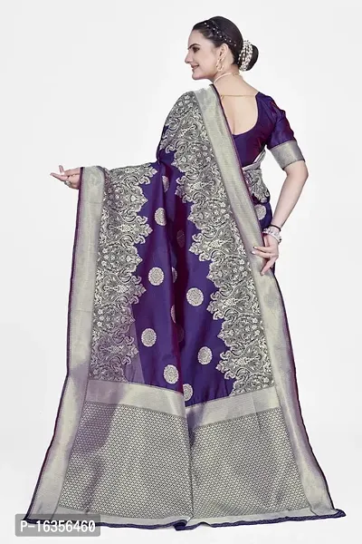 Stylish Art Silk Jacquard Saree With Blouse Piece For Women-thumb2