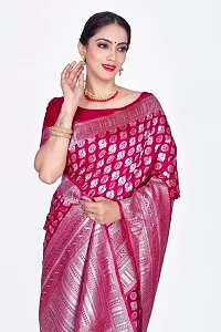 Stylish Art Silk Jacquard Saree With Blouse Piece For Women-thumb2