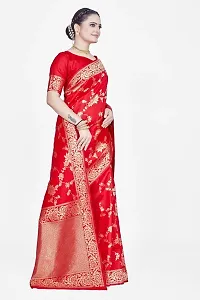 Stylish Art Silk Zari Work Saree With Blouse Piece For Women-thumb4