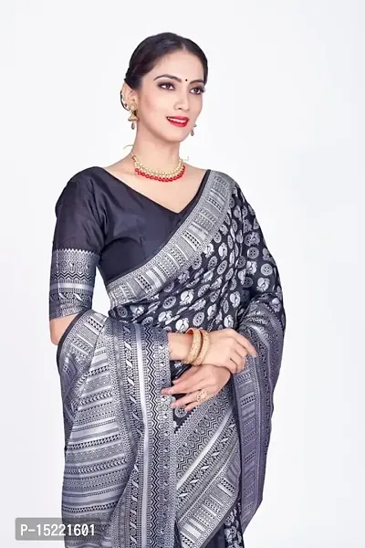 Stylish Art Silk Jacquard Saree With Blouse Piece For Women-thumb3