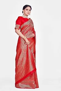 Stylish Art Silk Jacquard Saree With Blouse Piece For Women-thumb3