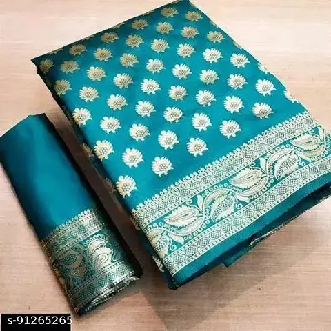 Kanjeevaram Art Silk Jacquard Sarees with Blouse Piece