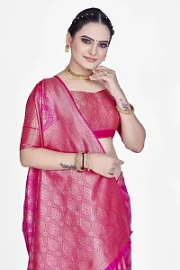 Stylish Art Silk Zari Work Saree With Blouse Piece For Women-thumb2