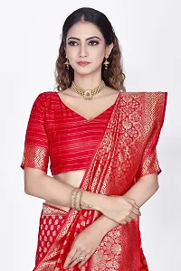 Stylish Art Silk Jacquard Saree With Blouse Piece For Women-thumb2