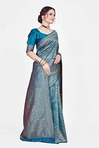 Stylish Art Silk Jacquard Saree With Blouse Piece For Women-thumb3