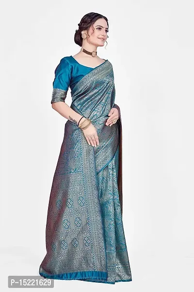 Stylish Art Silk Jacquard Saree With Blouse Piece For Women-thumb4