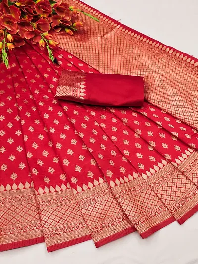 Trending Art Silk Saree with Blouse piece 