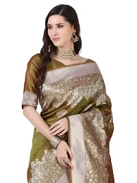 Stylish Art Silk Jacquard Saree With Blouse Piece For Women-thumb2