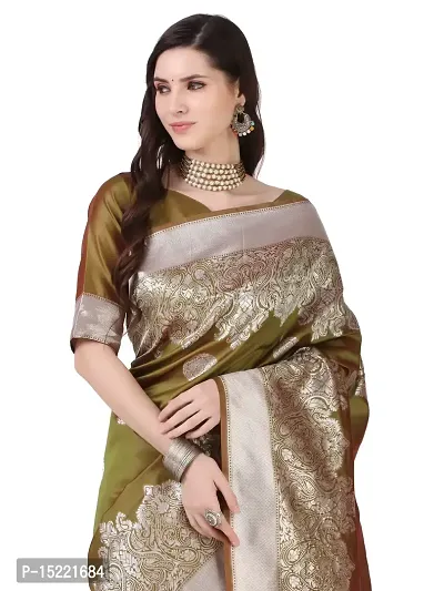 Stylish Art Silk Jacquard Saree With Blouse Piece For Women-thumb3