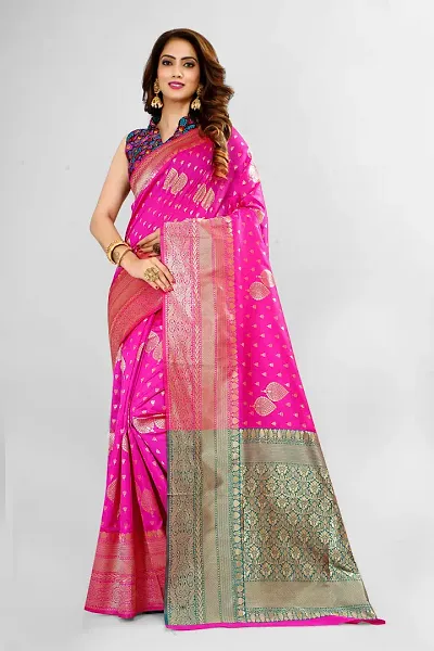 Hot Selling Art Silk Saree with Blouse piece 