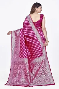 Stylish Art Silk Jacquard Saree With Blouse Piece For Women-thumb1