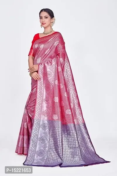 Stylish Art Silk Jacquard Saree With Blouse Piece For Women-thumb5