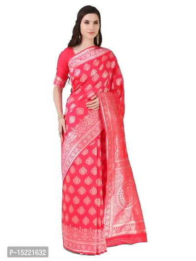 Stylish Art Silk Jacquard Saree With Blouse Piece For Women-thumb4