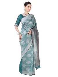 Stylish Art Silk Jacquard Saree With Blouse Piece For Women-thumb1