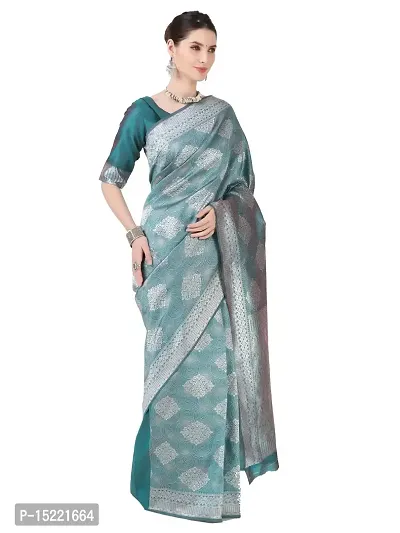 Stylish Art Silk Jacquard Saree With Blouse Piece For Women-thumb2