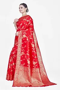 Stylish Art Silk Zari Work Saree With Blouse Piece For Women-thumb3