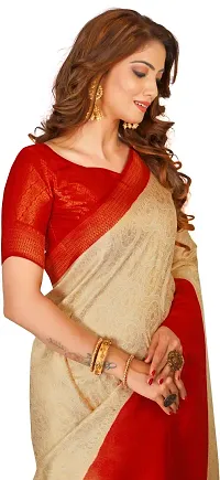 Stylish Art Silk Zari Work Saree With Blouse Piece For Women-thumb2