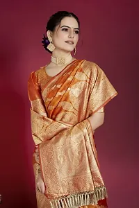 Stylish Organza Zari Saree With Blouse Piece For Women-thumb2