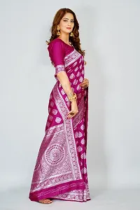 Stylish Purple Art Silk Zari Work Saree With Blouse Piece For Women-thumb4