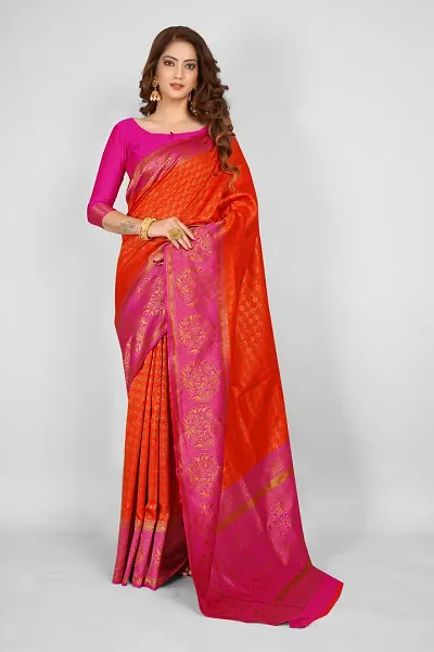 Stylish Art Silk Saree With Blouse Piece For Women