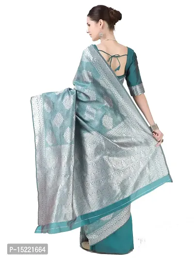 Stylish Art Silk Jacquard Saree With Blouse Piece For Women-thumb3