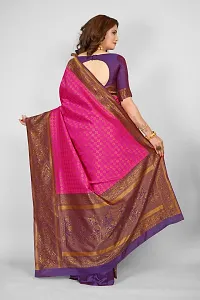 Stylish Art Silk Zari Work Saree With Blouse Piece For Women-thumb2