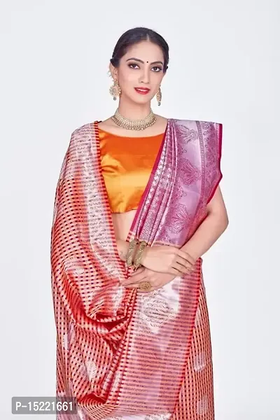 Stylish Art Silk Jacquard Saree With Blouse Piece For Women-thumb3