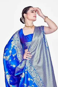 Stylish Art Silk Jacquard Saree With Blouse Piece For Women-thumb2