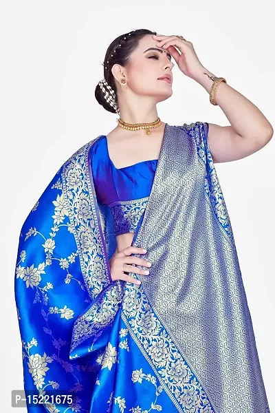 Stylish Art Silk Jacquard Saree With Blouse Piece For Women-thumb3