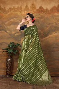 Stylish Green Art Silk Saree With Blouse Piece For Women-thumb1