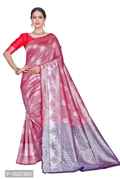 Stylish Art Silk Jacquard Saree With Blouse Piece For Women-thumb0