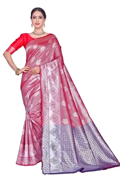 Hot Selling Art Silk Saree with Blouse piece 