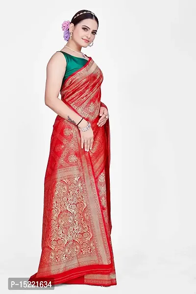 Stylish Art Silk Jacquard Saree With Blouse Piece For Women-thumb4