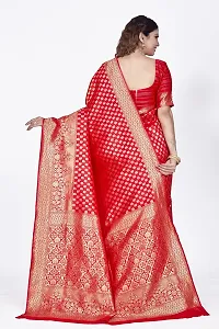 Stylish Art Silk Jacquard Saree With Blouse Piece For Women-thumb1