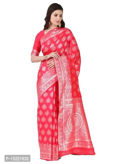 Stylish Art Silk Jacquard Saree With Blouse Piece For Women-thumb0