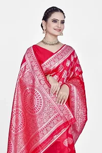 Stylish Art Silk Zari Work Saree With Blouse Piece For Women-thumb2