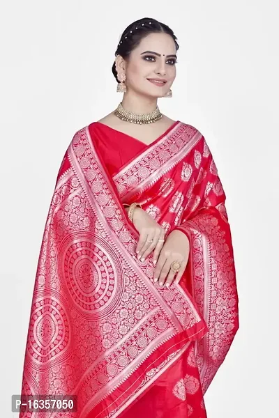 Stylish Art Silk Zari Work Saree With Blouse Piece For Women-thumb3