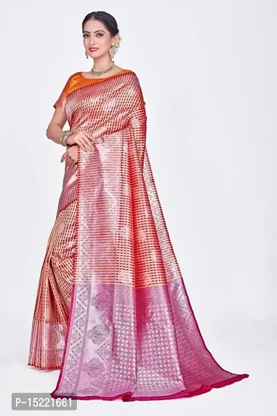 Stylish Art Silk Jacquard Saree With Blouse Piece For Women-thumb5