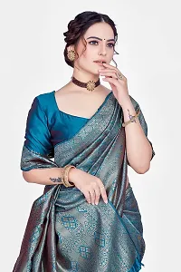 Stylish Art Silk Jacquard Saree With Blouse Piece For Women-thumb2