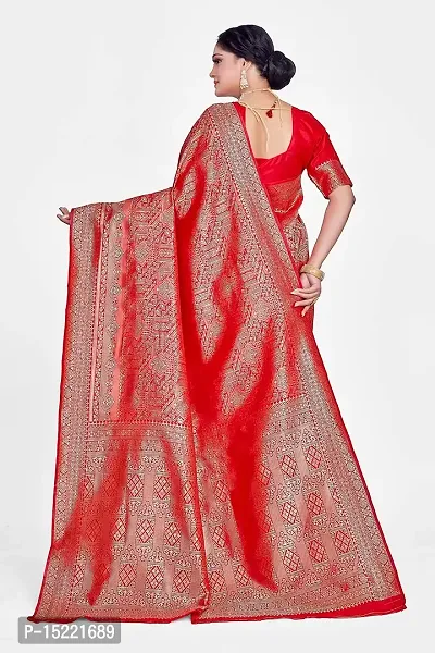 Stylish Art Silk Jacquard Saree With Blouse Piece For Women-thumb2