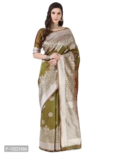 Stylish Art Silk Jacquard Saree With Blouse Piece For Women-thumb0