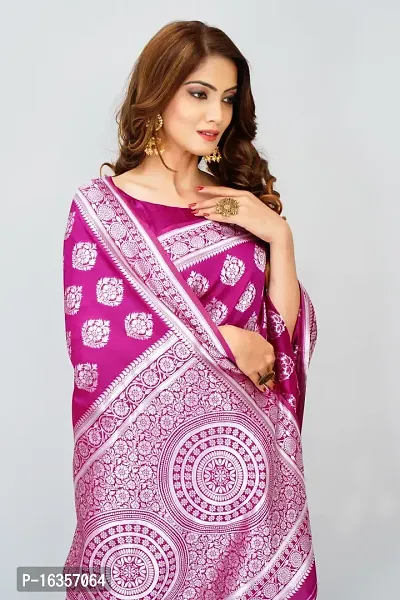 Stylish Purple Art Silk Zari Work Saree With Blouse Piece For Women-thumb3