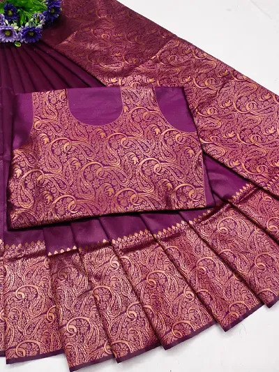 Banarasi Silk Zari Woven Sarees With Blouse piece