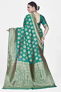 Stylish Art Silk Zari Work Saree With Blouse Piece For Women-thumb1