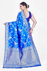 Stylish Art Silk Jacquard Saree With Blouse Piece For Women-thumb1