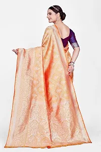 Stylish Art Silk Jacquard Saree With Blouse Piece For Women-thumb1