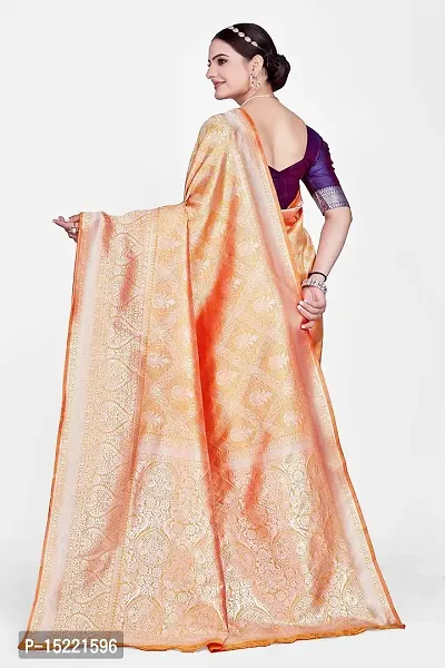 Stylish Art Silk Jacquard Saree With Blouse Piece For Women-thumb2