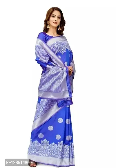 Stylish Art Silk Jacquard Saree With Blouse Piece For Women-thumb0