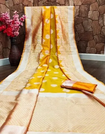 Fancy Silk Saree With Blouse Piece For Women