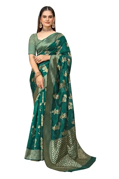 Classic Art Silk Jacquard Saree With Blouse Piece